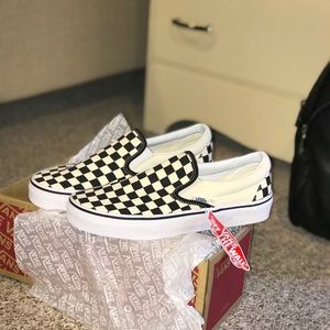 Brand New Checkerboard Slip On Vans